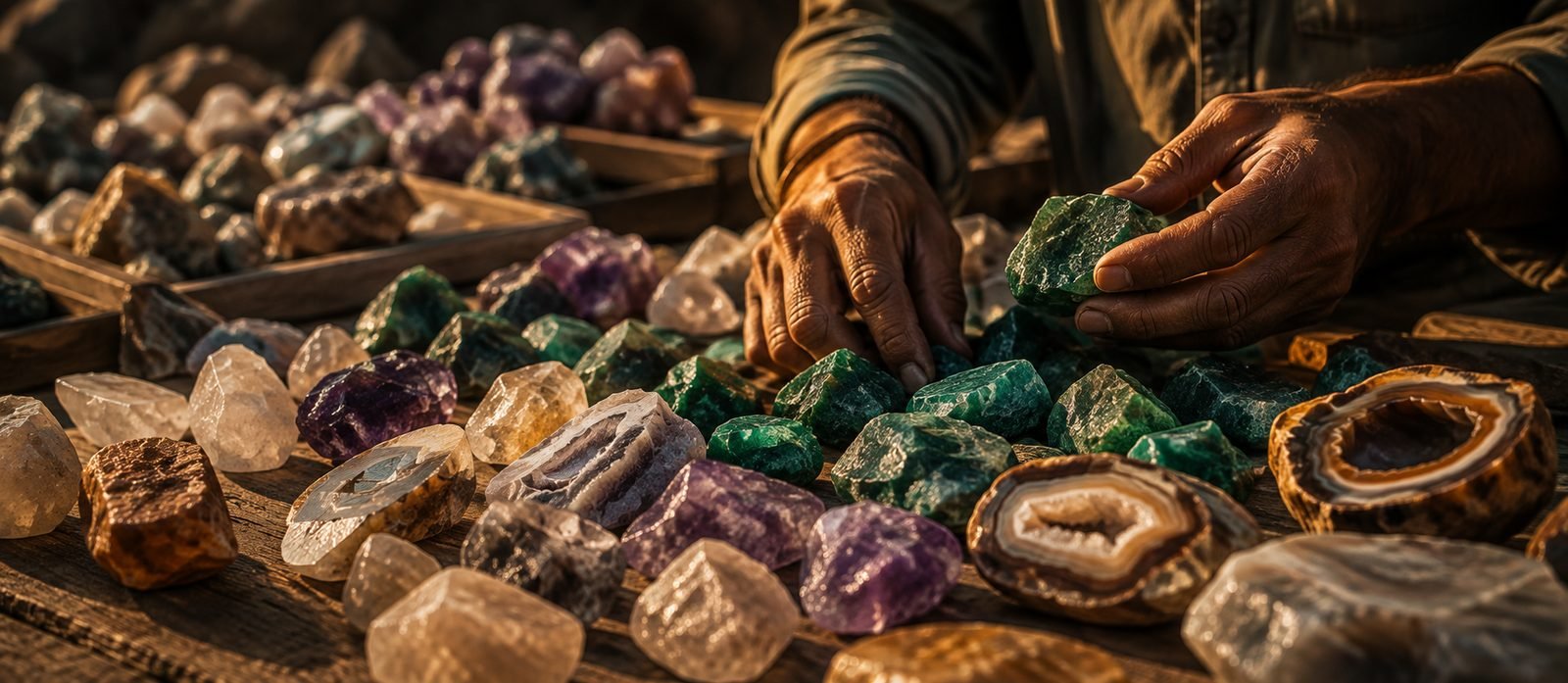 Sourcing raw gemstones